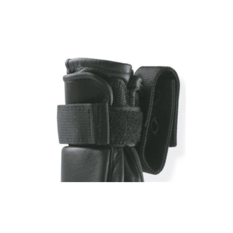 Porte-gants Horizontal En Cordura Noir Vega - Réglable Par Velcro - Fabriqué En Italie