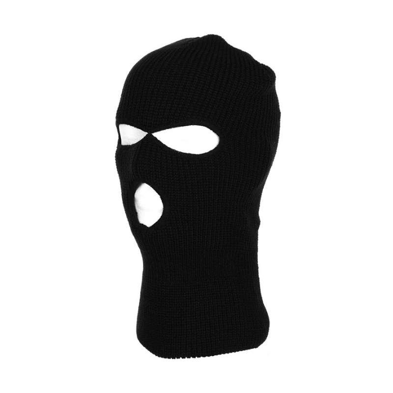 Cagoule acrylique noir 3 trous - FOSTEX