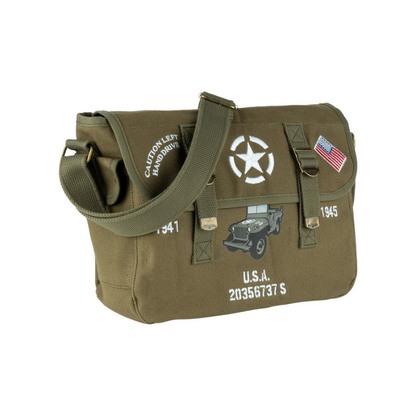 Musette en toile kaki Willys USA - FOSTEX