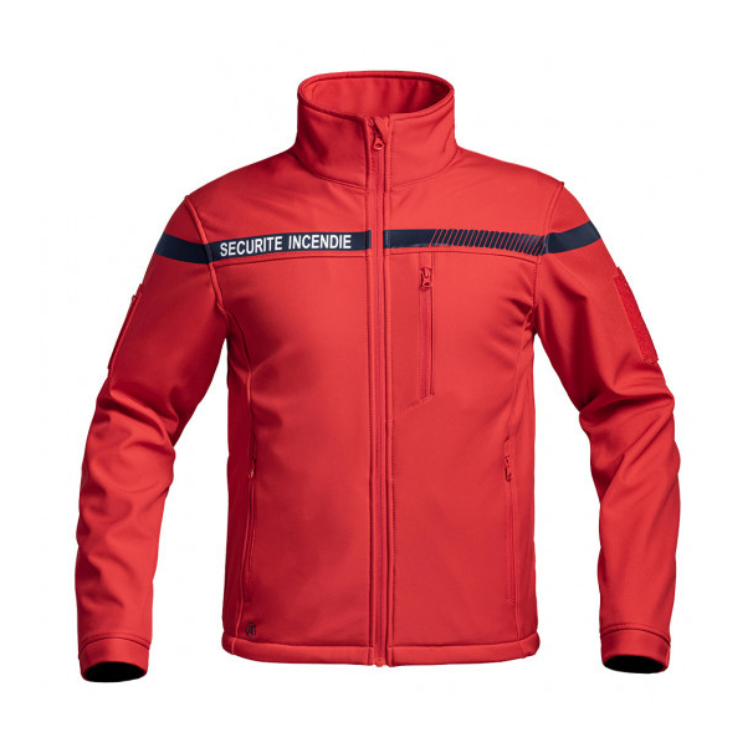 Veste Softshell SÉCU-ONE Sécurité Incendie rouge - A10 EQUIPMENT