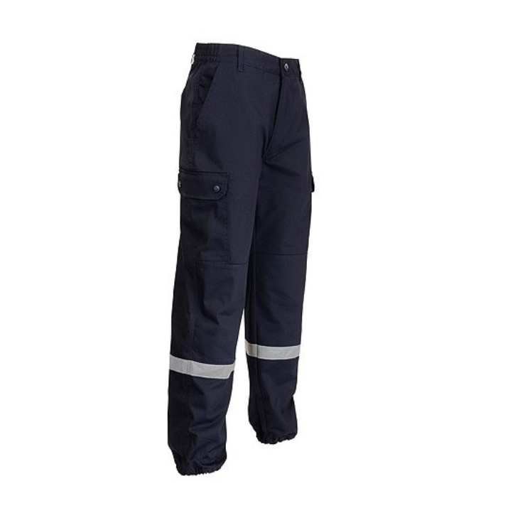 Pantalon treillis f2 bleu bande réfléchissante - CITYGUARD